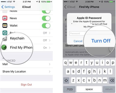 turn off find my iphone from computer windows